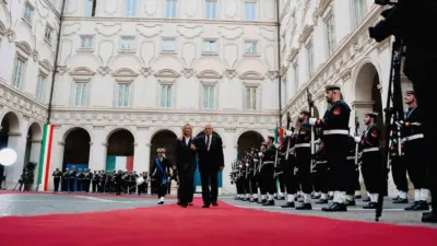 İtalya Başbakanı Giorgia Meloni, Filistin Devlet Başkanı Mahmud Abbas ile