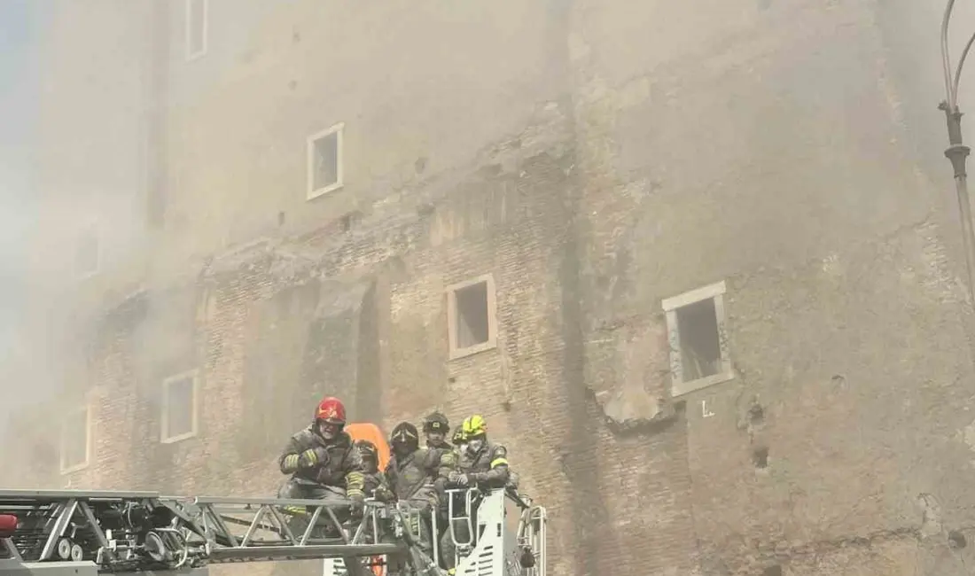 İtalya’nın başkenti Roma’da restorasyon çalışması yapılan 13. yüzyıla ait Torre