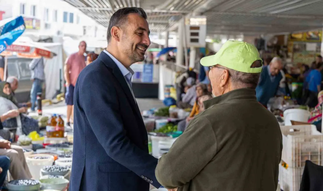 Manavgat Belediye Başkan Vekili Av. Mehmet Çiçek, Pazartesi Pazarı’nı ziyaret
