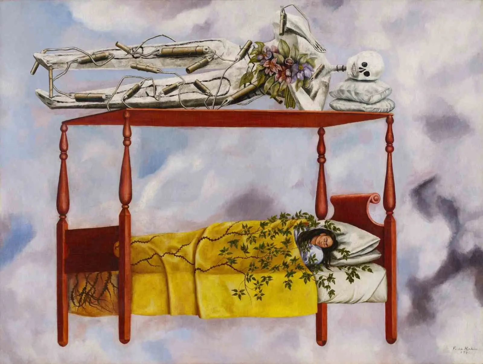 Meksikalı ressam Frida Kahlo’nun 1949 yılında yaptığı otoportresi New York’ta