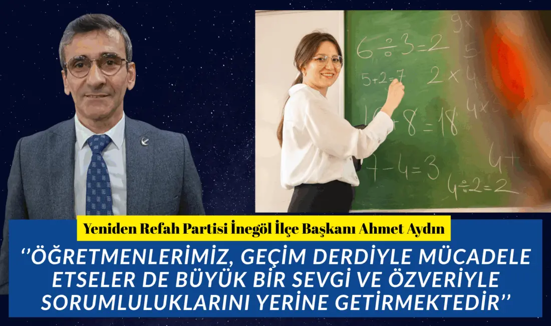 Yeniden Refah Partisi İnegöl İlçe Başkanı Ahmet Aydın, 24 Kasım