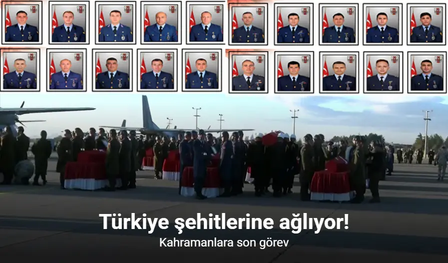 Gürcistan-Azerbaycan sınırında düşen “C130” tipi askeri kargo uçağında şehit olan