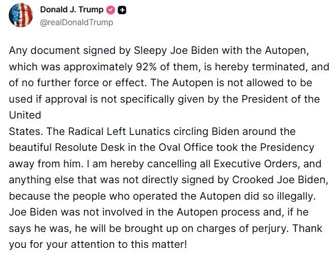 ABD Başkanı Donald Trump, selefi Joe Biden döneminde hazırlanan birçok