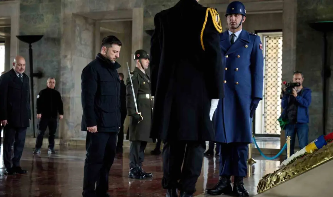 Ukrayna Devlet Başkanı Volodimir Zelenskiy, çalışma ziyaretinde bulunduğu Ankara’da temasları