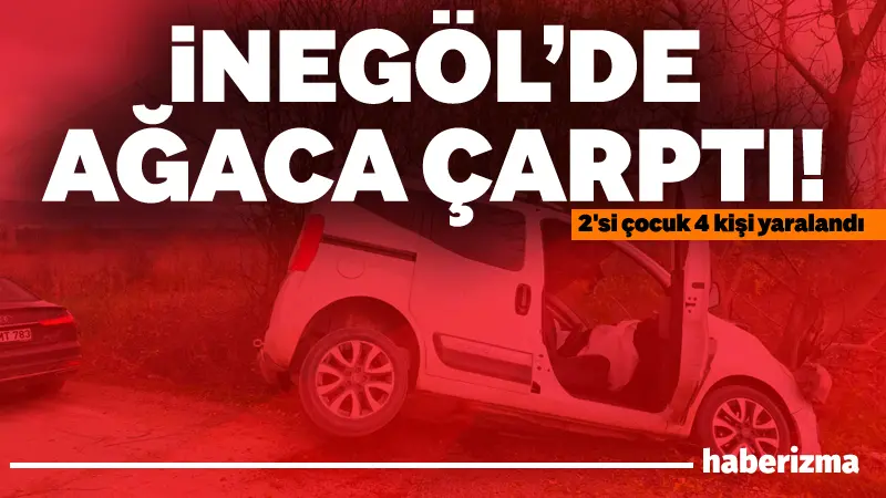 Bursa’nın İnegöl ilçesinde meydana gelen kazada kontrolden çıkan hafif ticari