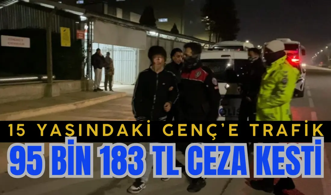 Bursa’nın İnegöl ilçesinde polisin dur ihtarına uymayan 15 yaşındaki sürücü,