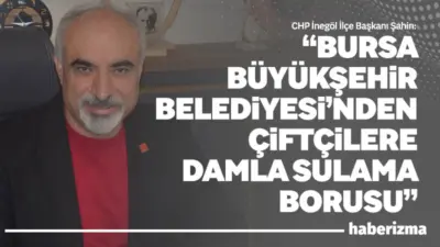 CHP İnegöl İlçe Başkanı Zemci Şahin, çiftçilere yönelik destek projeleri