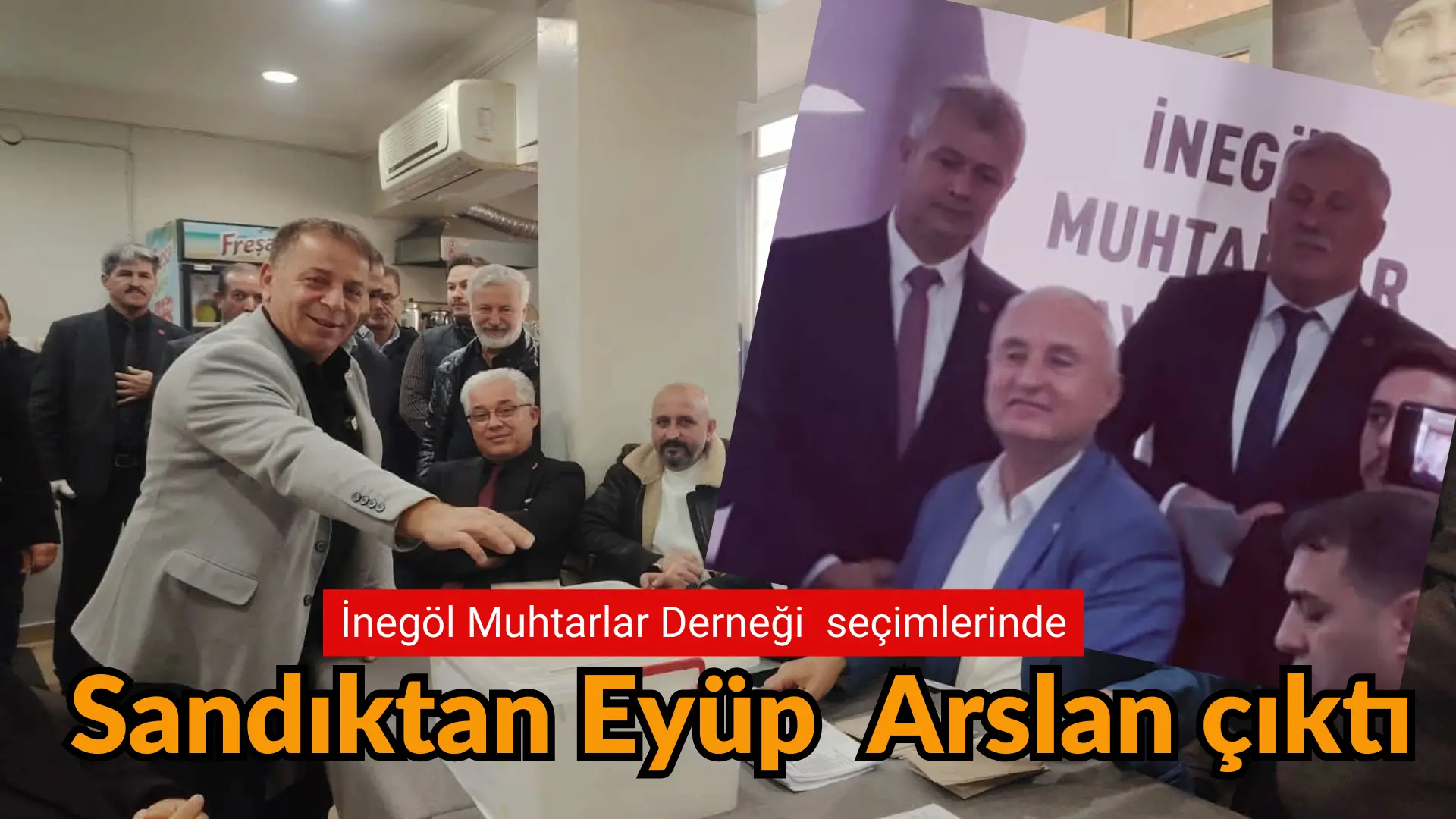 İnegöl Muhtarlar Dayanışma Derneğinde yeni başkan Eyüp Arslan oldu. İnegöl