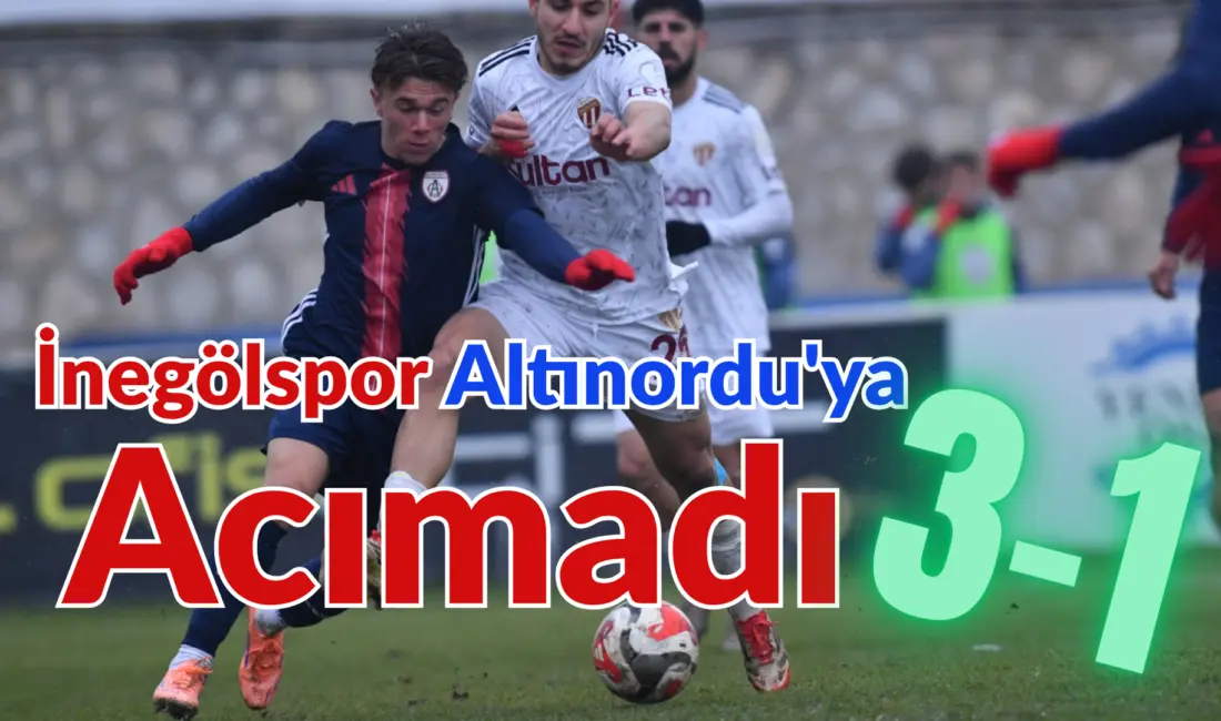 ASLAN YÜREKLERDEN 3 GOLLÜ DEVRE ARASI FİNALİ. SULTANSU İNEGÖLSPOR:3. ALTINORDU:1.