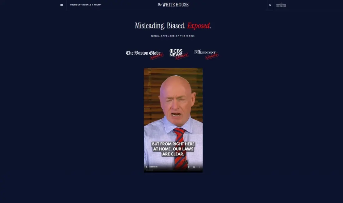 Beyaz Saray, resmi internet sayfasına yeni bir başlık ekleyerek “medya