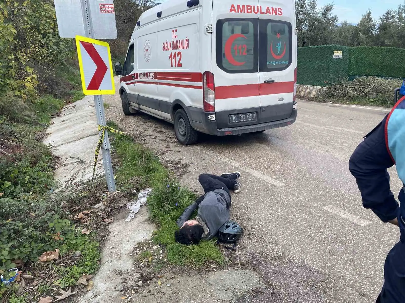 Bursa’nın Mudanya ilçesinde meydana gelen kazada bir bisiklet sürücüsü ağır