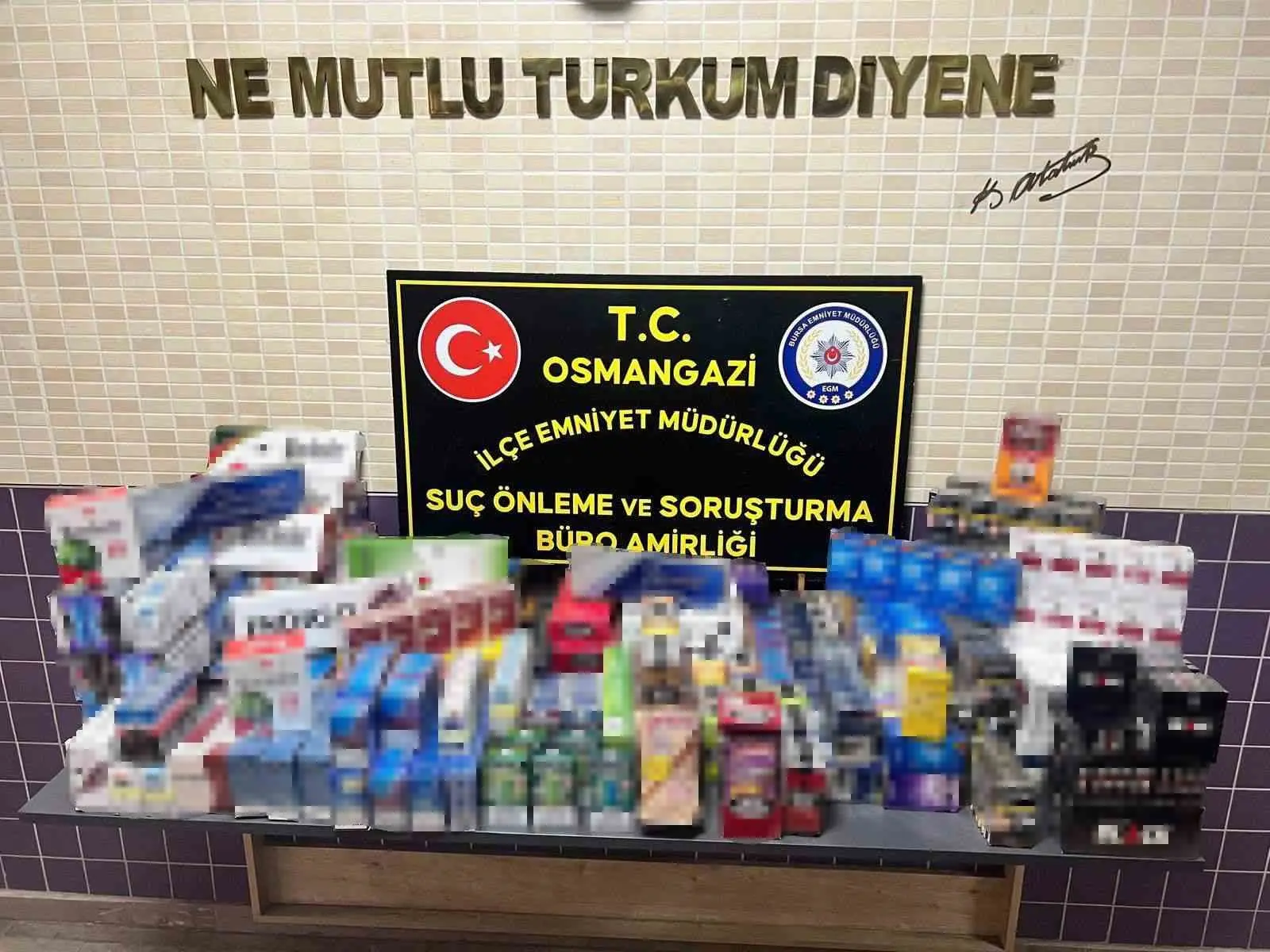 Bursa Emniyet Müdürlüğü ekiplerince Osmangazi ilçesinde düzenlenen operasyonda 2 bin