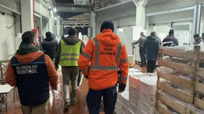 Bursa’da balık haline şafak vakti operasyon yapıldı. Boyları belirlenen standartların