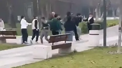 Bursa’nın İnegöl ilçesinde iki genç grubu arasında çıkan kavga, amatör