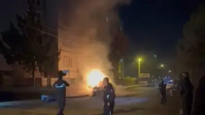 Bursa’nın merkez Nilüfer ilçesinde seyir halindeki otomobilde yangın çıktı. Edinilen