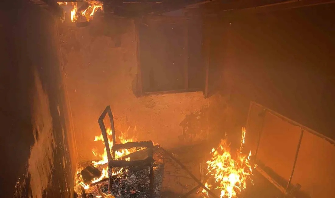 Bursa’nın Mudanya ilçesinde terk edilen eski bir evde çıkan korku