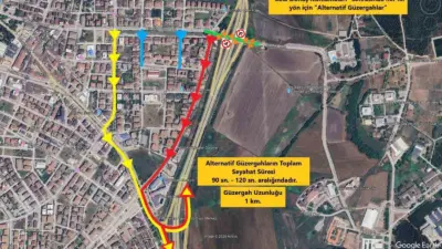 Bursa’da Görükle bağlantı kavşağında yoğunluğu azaltmak amacıyla Doğu-Batı yönünde sola