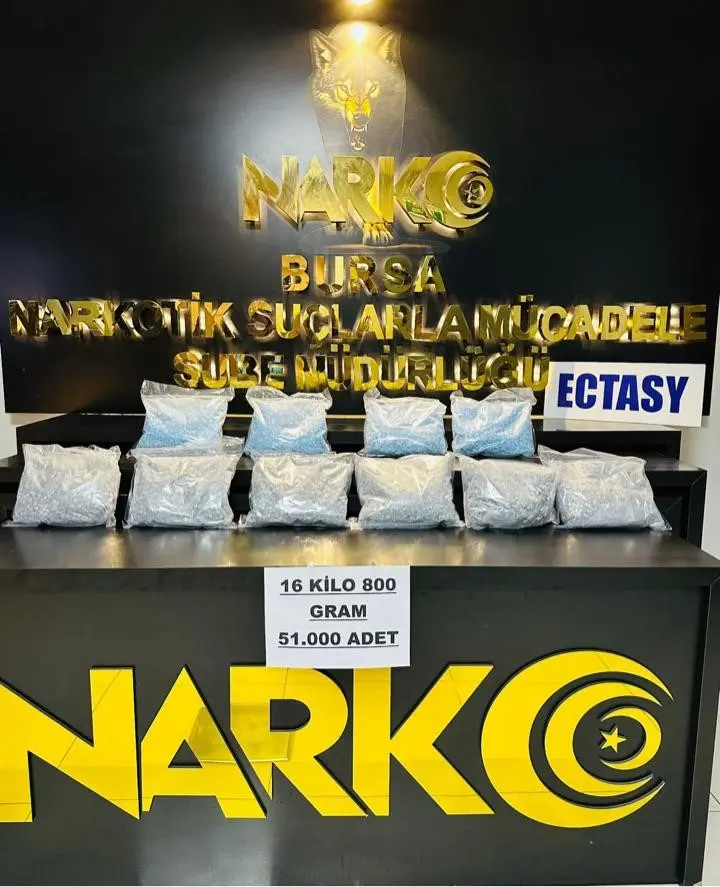 Bursa Emniyet Müdürlüğü Narkotik Suçlarla Mücadele Şube Müdürlüğü ekipleri, uyuşturucu