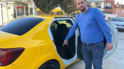 Bursa’da 9 yıldır taksicilik yapan 1 çocuk babası Semih Korkmaz