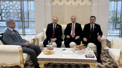 Cumhurbaşkanı Recep Tayyip Erdoğan, Aşkabat’ta Rusya Devlet Başkanı Vladimir Putin,