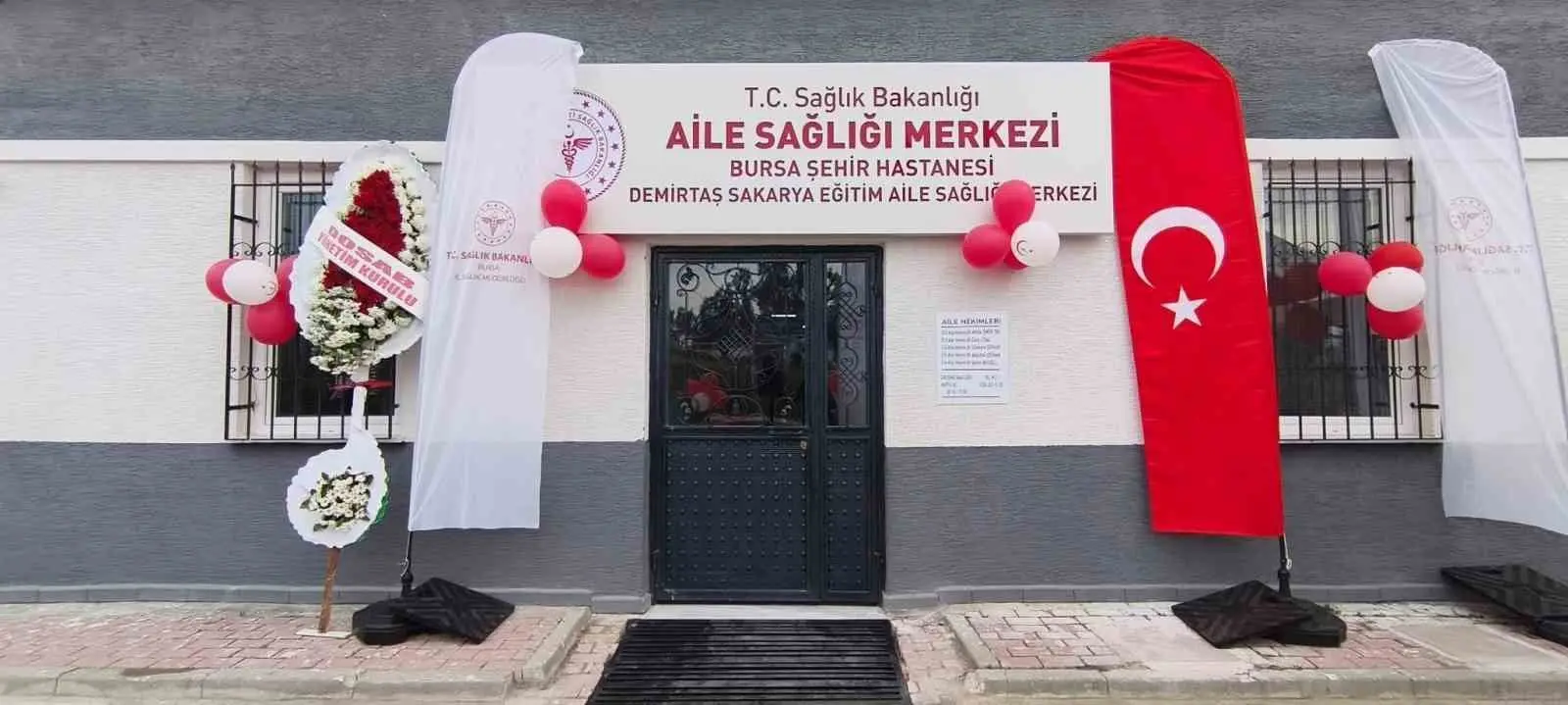 BURSA-Sağlık Bakanlığı tarafından yapımı tamamlanan Demirtaş Sakarya Eğitim Aile Sağlığı