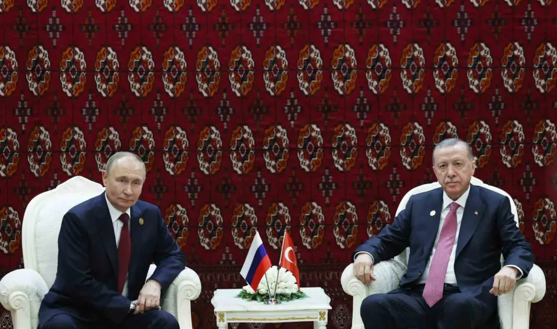 Cumhurbaşkanı Recep Tayyip Erdoğan, Türkmenistan’ın başkenti Aşkabat’ta Rusya Devlet Başkanı