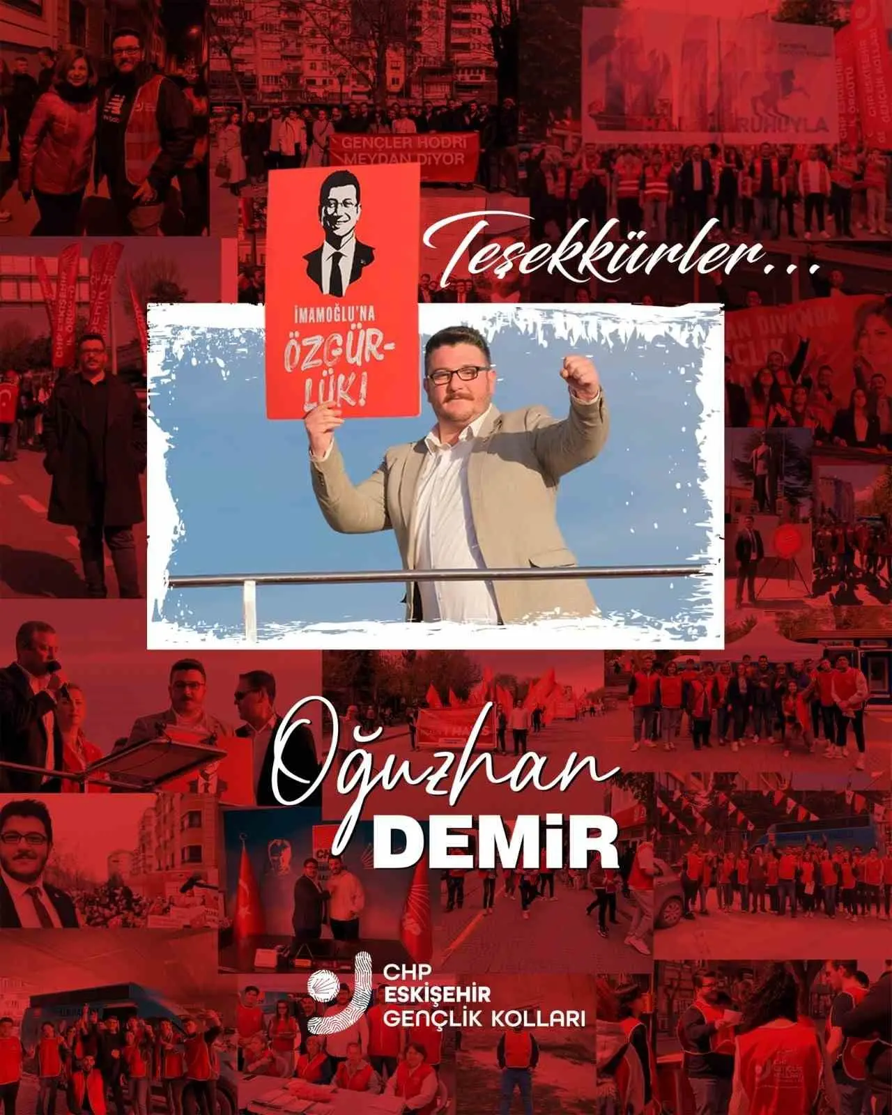 Cumhuriyet Halk Partisi (CHP) Eskişehir Gençlik Kolları Başkanı Oğuzhan Demir,