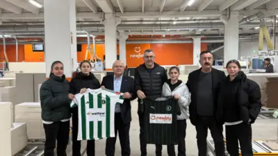 İnegöl Turgutalpspor Kulübü Başkanı Sezai Çelik ve Yenice OSB Yönetim