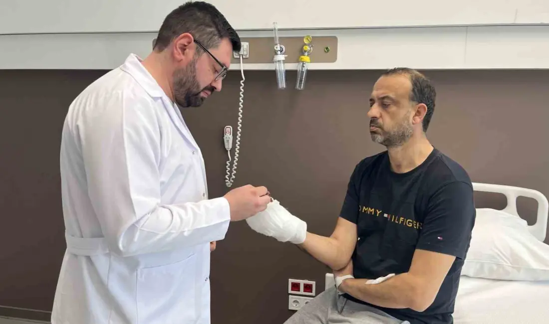 Yurt dışında kuşları için kümes yapmak isteyen kişinin parmağı, tırnak