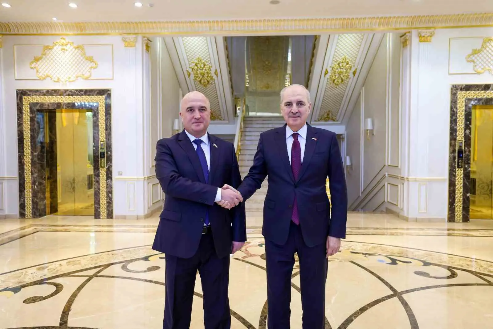 TBMM Başkanı Numan Kurtulmuş, resmi ziyaret gerçekleştirdiği Duşanbe’de Tacikistan Ali