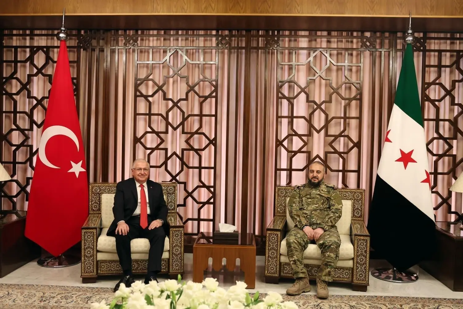 Milli Savunma Bakanı Yaşar Güler, Dışişleri Bakanı Hakan Fidan ve