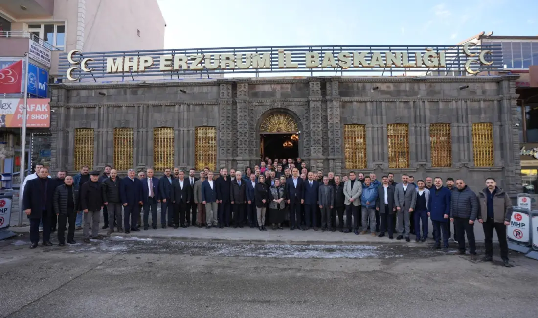 Milliyetçi Hareket Partisi (MHP) Erzurum İl Başkanlığı, sendika temsilcilerini kahvaltı