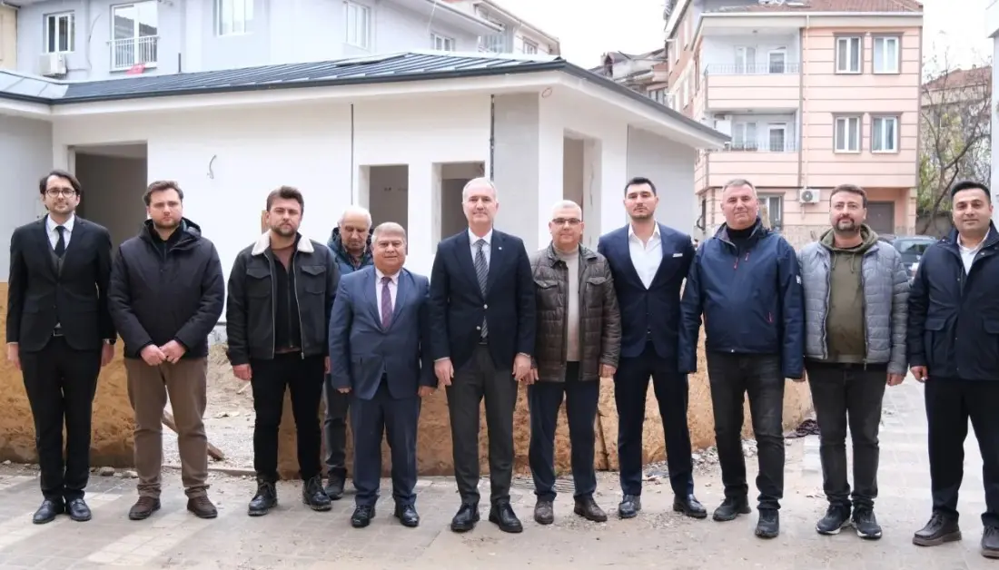 Sinanbey Mahallesinde arsa tahsisi İnegöl Belediyesi tarafından yapılan, inşaat çalışmaları