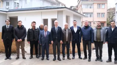 Sinanbey Mahallesinde arsa tahsisi İnegöl Belediyesi tarafından yapılan, inşaat çalışmaları