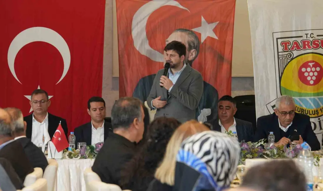 Mersin’in Tarsus ilçesinde muhtarlarla buluşan Belediye Başkanı Ali Boltaç, altyapı,