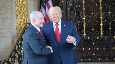 ABD Başkanı Donald Trump, İsrail Başbakanı Binyamin Netanyahu ile görüşmesi