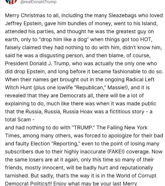 ABD Başkanı Donald Trump, Epstein belgeleri üzerinden yürütülen tartışmaların radikal