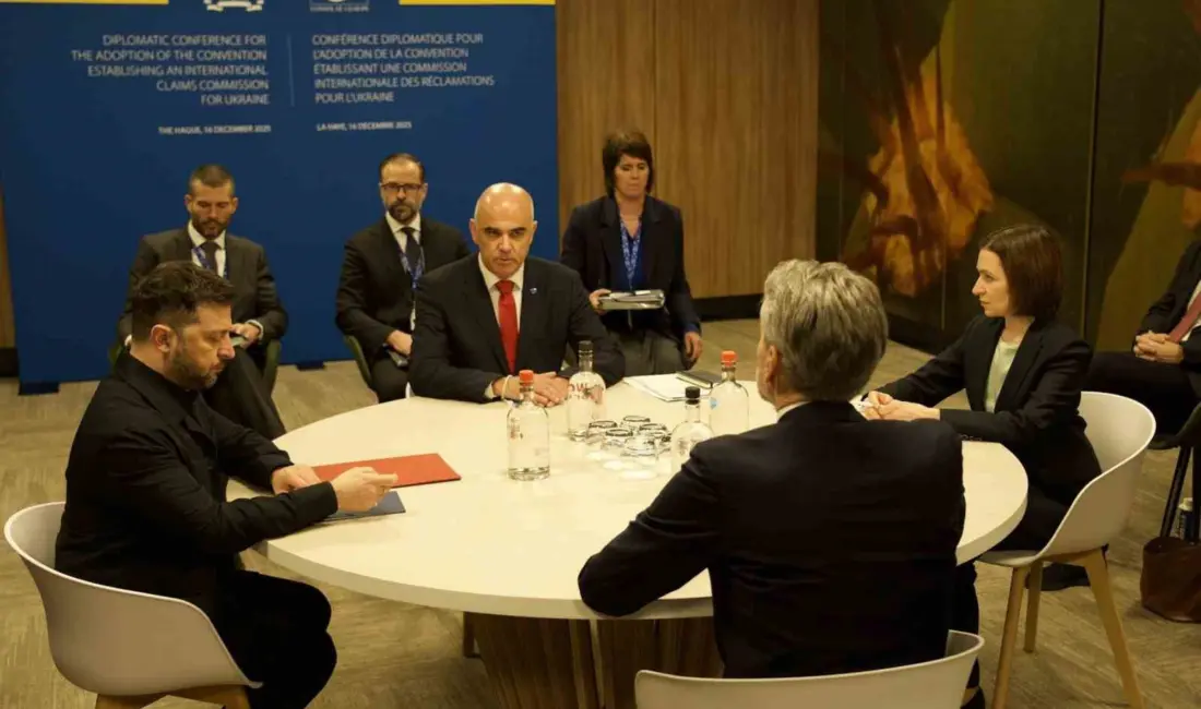 Hollanda’nın Lahey kentinde Rusya’nın işgali nedeniyle Ukrayna’da meydana gelen zararın