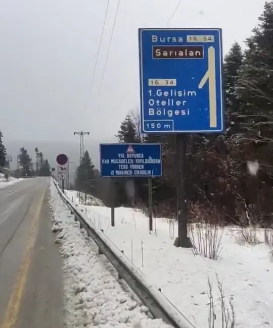 Meteoroloji Genel Müdürlüğü, Bursa’da sarı kodlu uyarıda bulunurken, Uludağ’ın zirvesinde