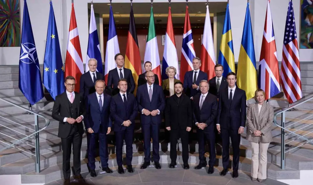 Ukrayna Devlet Başkanı Vladimir Zelenskiy, Berlin’de Avrupalı liderler, ABD’li temsilciler,