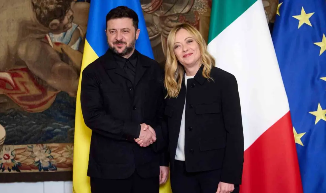 Ukrayna Devlet Başkanı Vladimir Zelenskiy, İtalya Başbakanı Giorgia Meloni ile