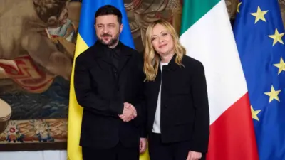 Ukrayna Devlet Başkanı Vladimir Zelenskiy, İtalya Başbakanı Giorgia Meloni ile