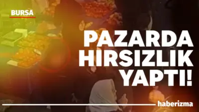Bursa’da pazar alanında alışveriş yapıyormuş gibi dolanıp, koluna çarptığı kadının
