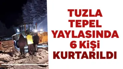 Bursa’da kar yağışı sebebiyle yayla yolunda mahsur kalan 6 kişi