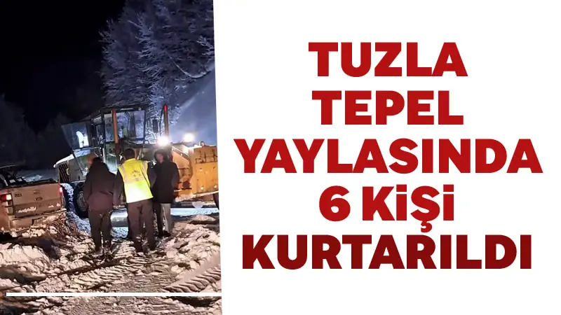 Bursa’da kar yağışı sebebiyle yayla yolunda mahsur kalan 6 kişi