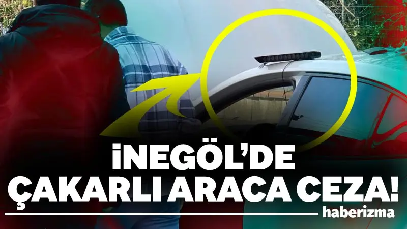 Bursa’nın İnegöl ilçesinde polisin dur ihtarına uymayarak kovalamaca sonucu yakalanan