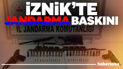 Bursa’nın İznik ilçesinde jandarma ekiplerince şüpheli şahsın evinde yapılan aramada