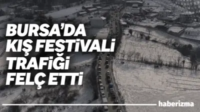 Bursa’da düzenlenen Kış Festivali’ne vatandaşlar yoğun katılım sağlarken, köy yollarının