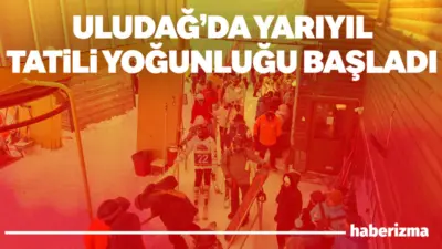 Türkiye genelinde okulların sömestr tatiline girmesiyle birlikte Uludağ zirvesi turist