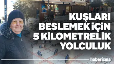 Edirne’nin en işlek noktalarından Saraçlar Caddesi’nde güvercinleri besleyen 63 yaşındaki
